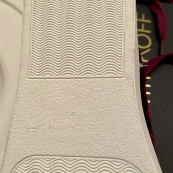 Rebecca Minkoff crushed Velvet Bleecker Too Sneakers Acai size 9.5 - Picture 5 of 7